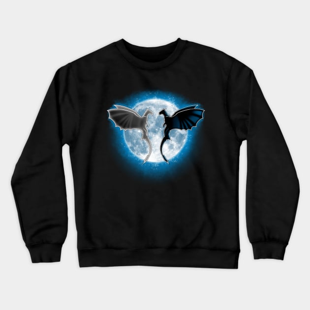 Moon Dragons Crewneck Sweatshirt by Andriu